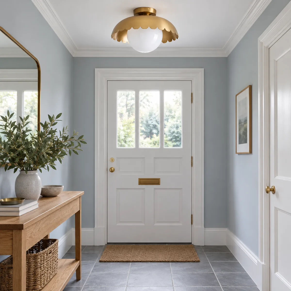 A Quiet Flush Globe for a Dry Ceiling
