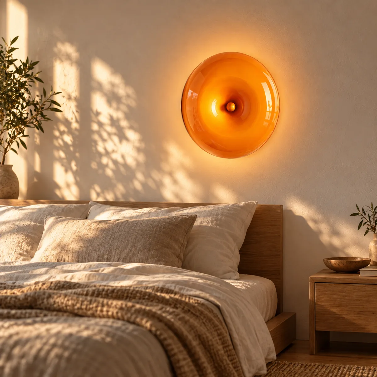 A Quiet Disc Light for Wall or Cord