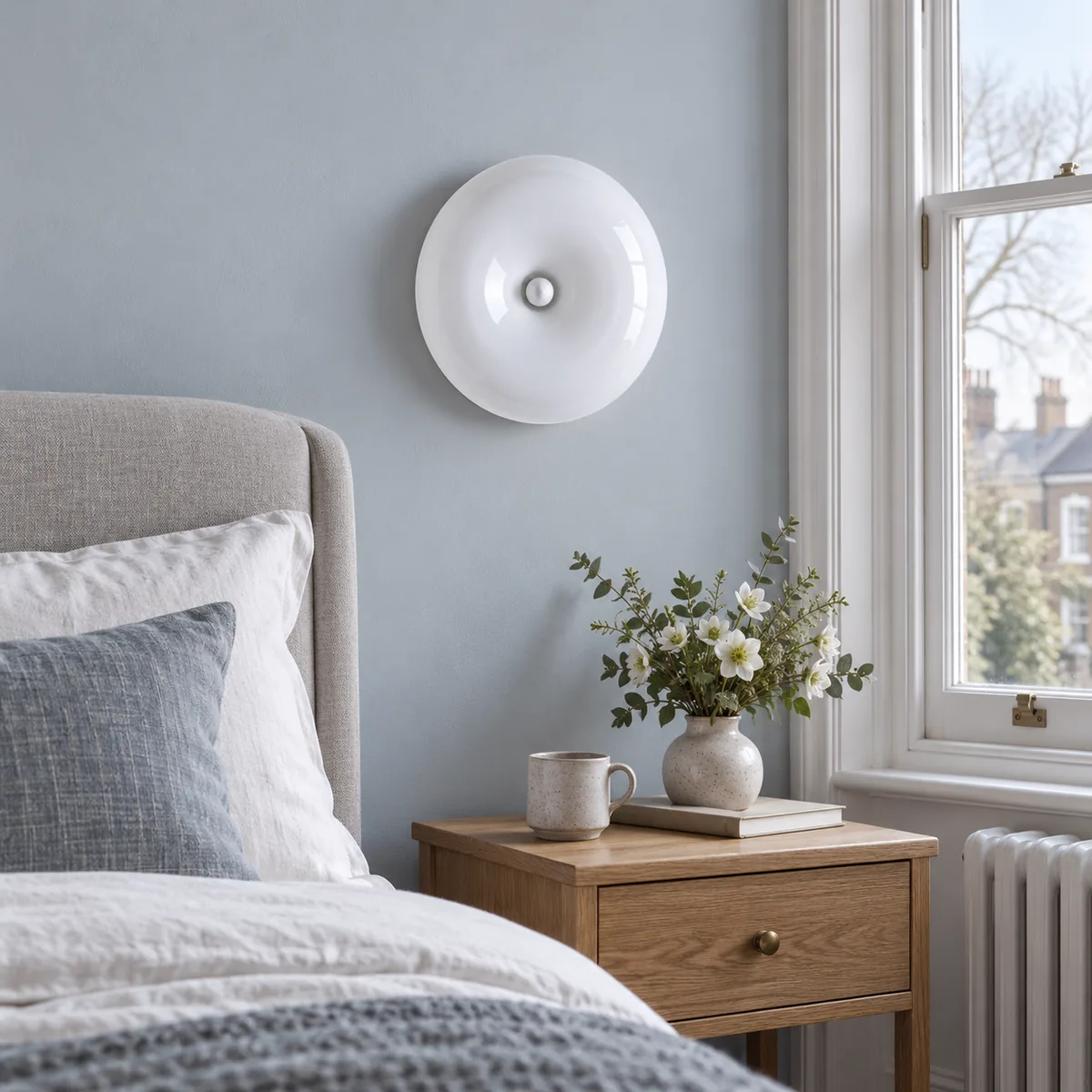 A Quiet Disc Light for Wall or Cord