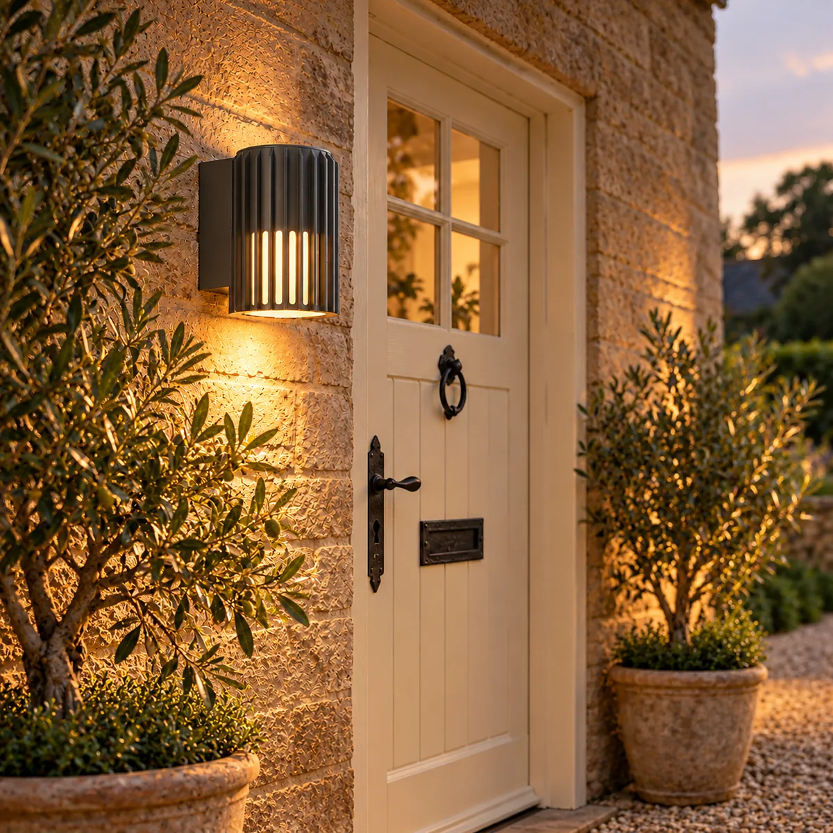 A Quiet Outdoor Sconce with an Open Base