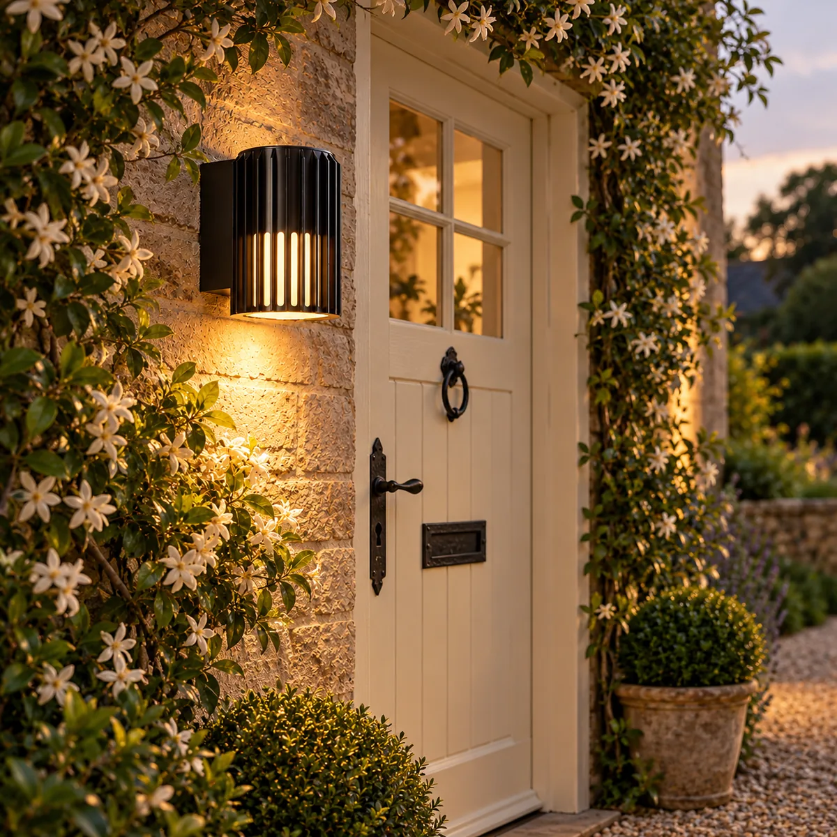 A Quiet Outdoor Sconce with an Open Base