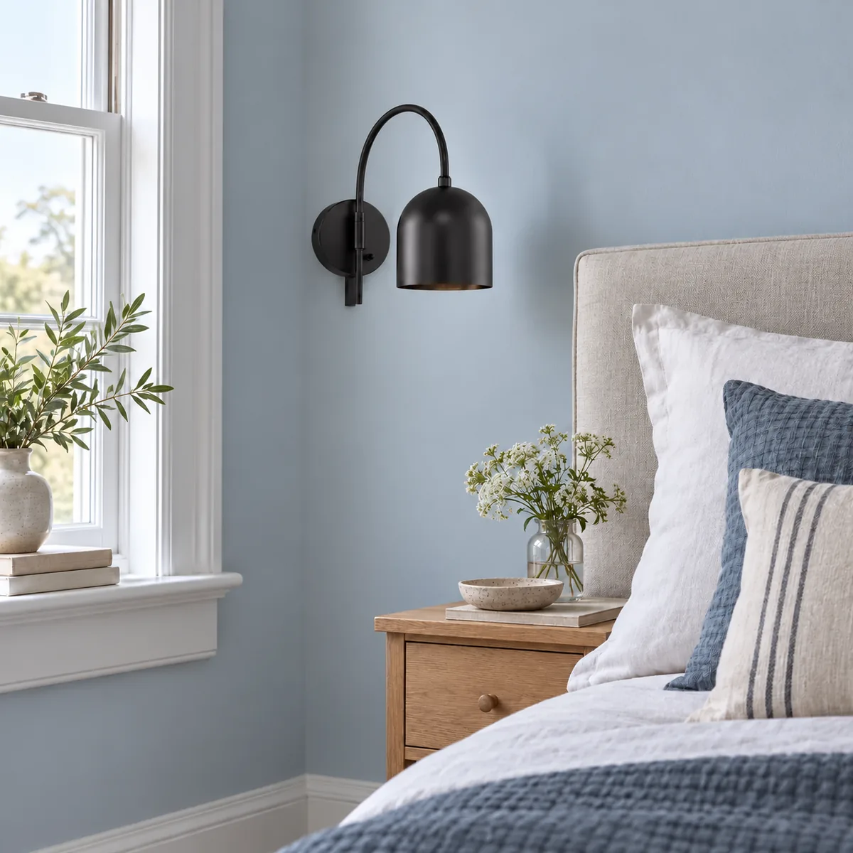 A Quiet Arched Sconce with a Dome Shade