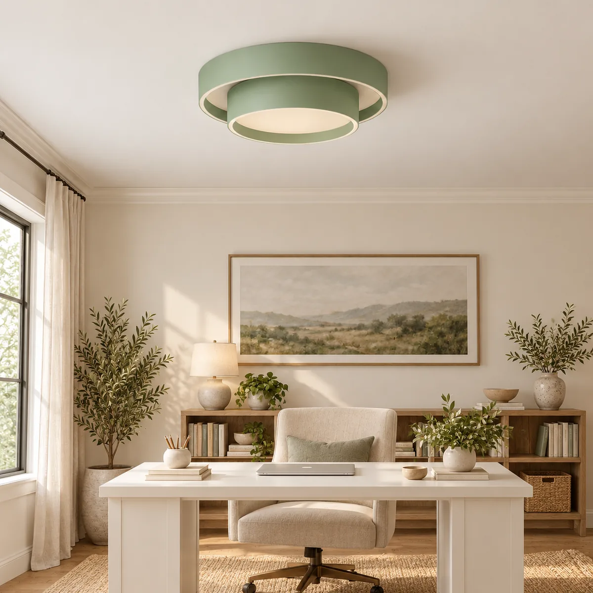 A Quiet Two-Tier Light for the Ceiling