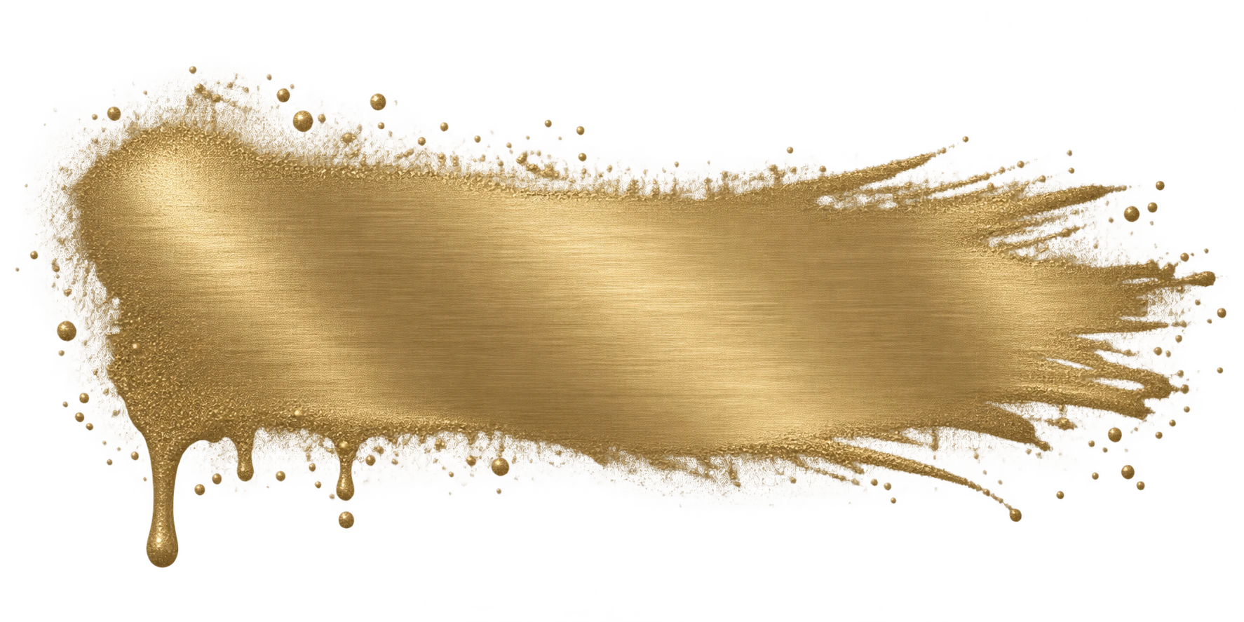 Satin brass paint smear