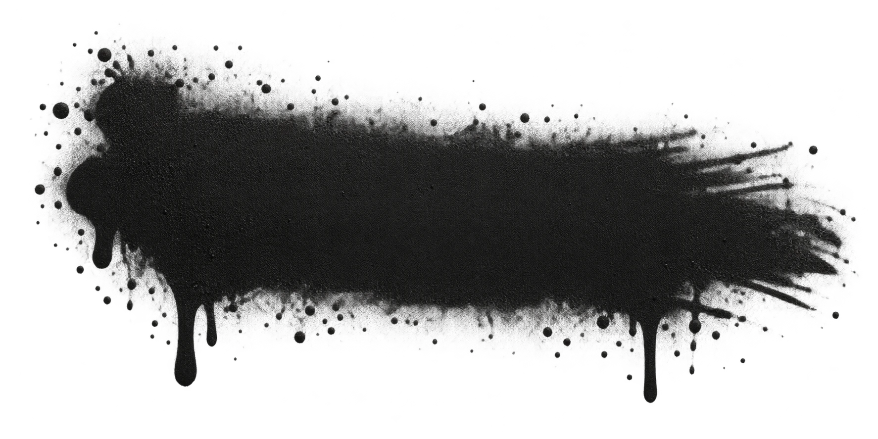 Matte black paint smear