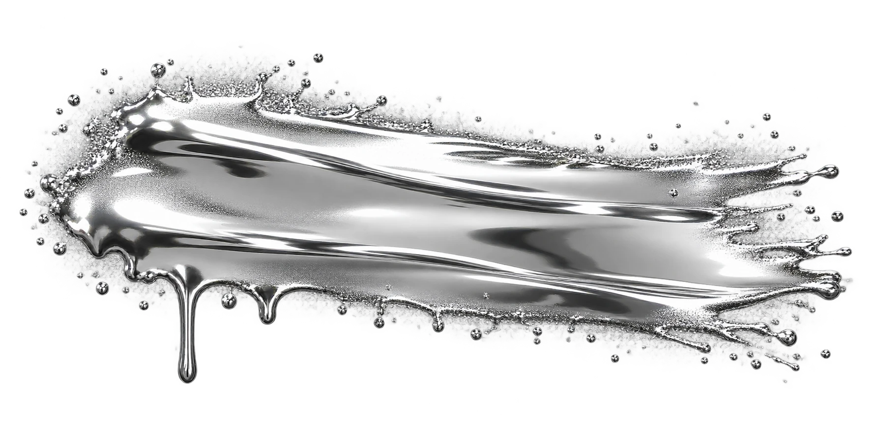Polished chrome paint smear