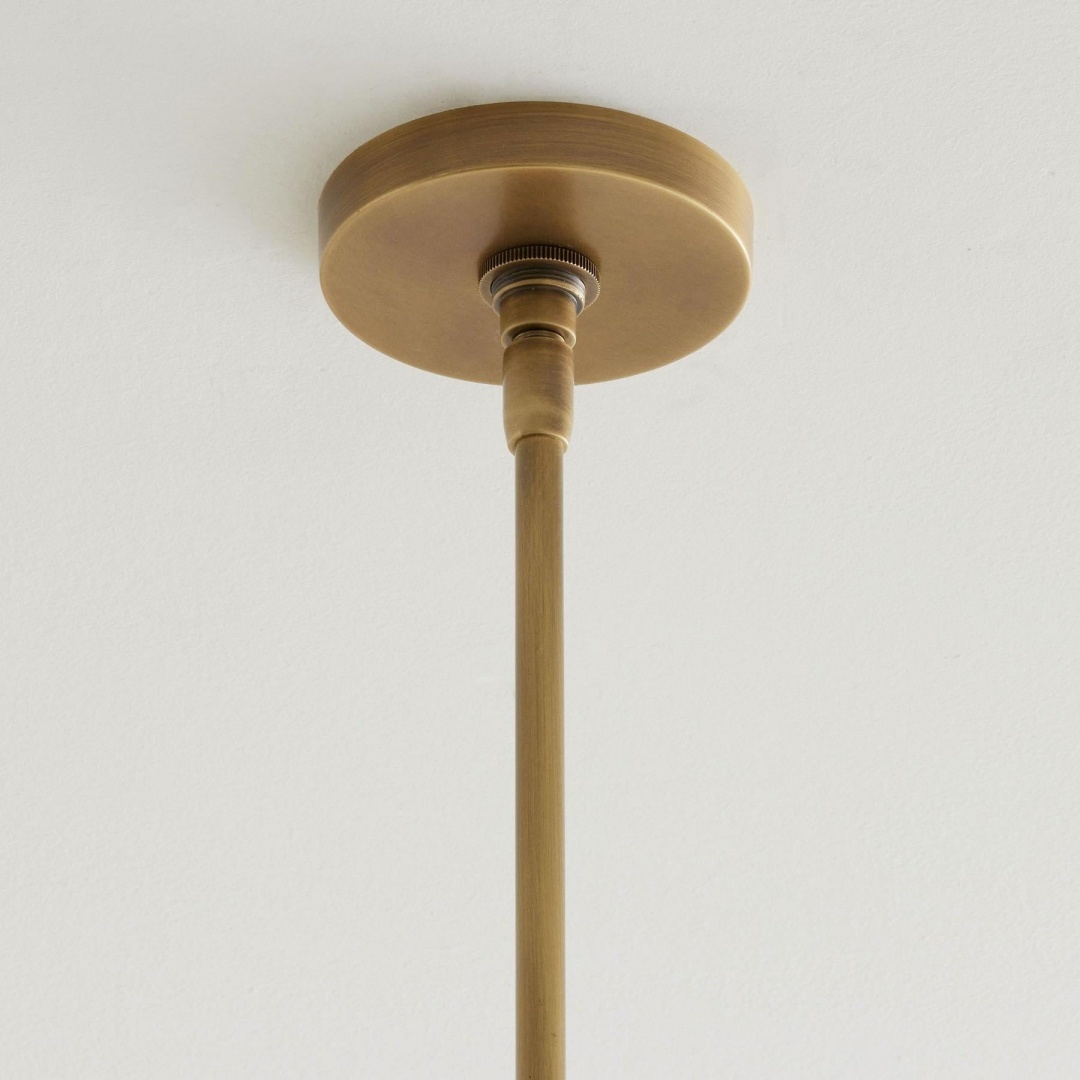 Ceiling canopy detail of the Orvessa Cone Pendant Light
